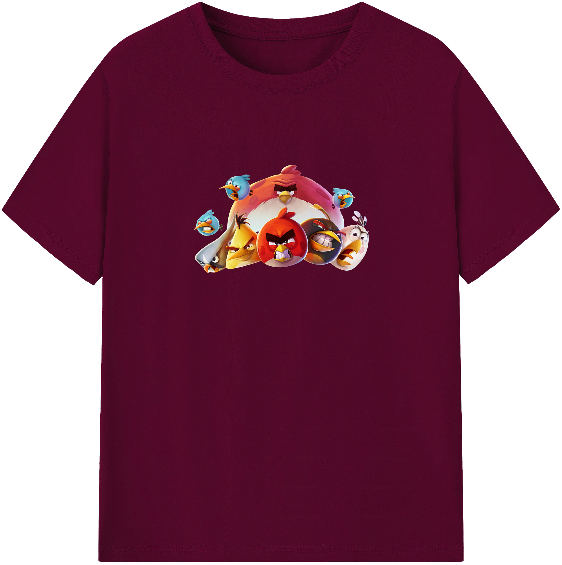 （画像用） Angry Birds アングリーバード レディースカジュアルプリントTシャツ（綿100％）